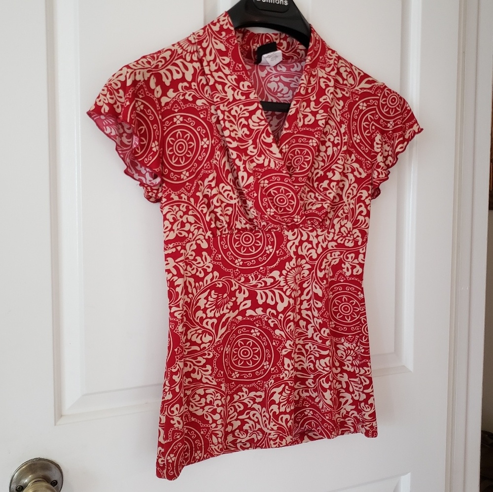 3/$20 Red blouse - Picture 3 of 8
